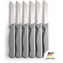 ERHCE Alman Paslanmaz Çelik Tırtıklı Keskin Meyve Sebze Bıçağı 6'lı Set