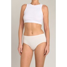 Lovely Things Dorıs Modal Karışımlı Yüksek Bel Hıpster Külot - Ekru