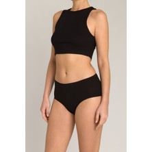Lovely Things Dorıs Modal Karışımlı Yüksek Bel Hıpster Külot - Siyah