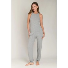 Lovely Things Carol Kaşkorse Atlet Pijama Üstü - Gri Melange