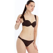 Lovely Things Greta Balconette Bikini Üst Sütyen - Kahverengi