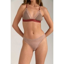 Lovely Things Lılıan Dantelli Slip Külot - Vizon