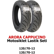 Ralco Tyres Arora Cappucino, 120/70-12 Tl ve 120/70-12 Tl Dubleks Motosiklet Lastik Seti