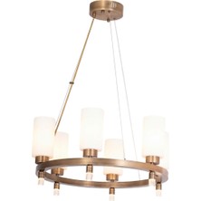 Avonni AV-1948-6E Eskitme Kaplama Modern Avize E27 Metal Cam H: 80 Cm, Ø: 65 cm