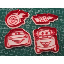 Maku Home Şimsek Mcqueen Kurabiye Kalıbı 4-Adet