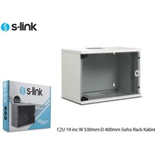 Tuba Toptaş S-Link SL-U12 Yeni Nesil 12U 530X400 19 Inc W Soho Rack Kabin