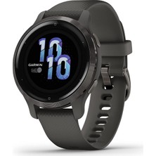 Garmin Venu 2s Gelişmiş Sağlık Izleme ve Fitness Özellikleri ile Küçükleştirilmiş Gps, Slate Bezel With Graphite Case And Silikon Band (010-02429-00)