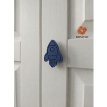 Baylin 3D Roket Görünümlü Dolap Kulpu - Modern , Dayanıklı - Tekli (30MM Vida ve Somun Dahil)