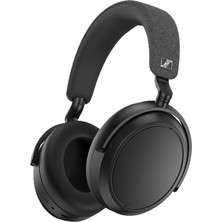 Sennheiser Momentum 4 Kablosuz Gürültü Önleyici Kulaklık - Uyarlanabilir Gürültü Engelleme Özelliğine Sahip Bluetooth Kulaklık Kulaklık, Kulak Üstü, 60 Saat Pil, Katlanabilir, Siyah