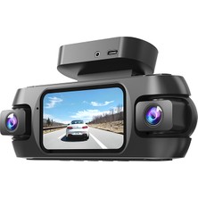 Lenyes LDR102 4K Ultra Hd Wifi Destekli Akıllı Ön ve Arka Araç Kamerası Siyah