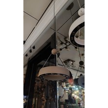 Avonni AV-5305-1KV Kahverengi Boya Klasik Avize LED Metal H: 100 Cm, Ø: 13 cm