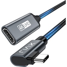 Livx Usb-C To HDMI Adaptör 4K@30Hz – Type-C Görüntü Aktarıcı – iPhone ile Uyumlu, MacBook ile Uyumlu, Laptop, Tablet Uyumlu – Dayanıklı Örgü Kablo – Tak & Çalıştır Otgth