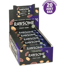 Rawsome Yer Fıstığı Ve Kakaolu Glutensiz Ve Vegan Yüksek Bitkisel Proteinli Bar 25g X 20 Adet