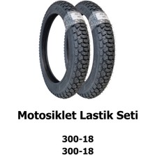 Maruti Tyres 300-18 Tl ve 300-18 Tl Dubleks Motosiklet Lastik Seti
