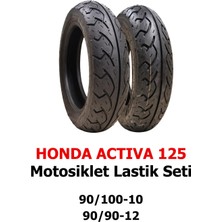 Maruti Tyres Honda Activa 125 Motosiklet Lastik Seti 90/100-10 Tl ve 90/90-12 Tl