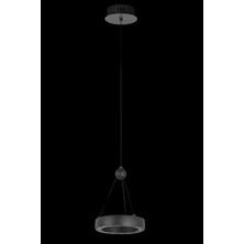 Avonni AV-5305-1BSY Siyah Boya Klasik Avize LED Metal H: 100 Cm, Ø: 13 cm