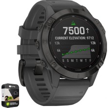 Garmin 010-02410-10 Fenix 6 Pro Solar Multisport Gps Black ile Slate Gray Band