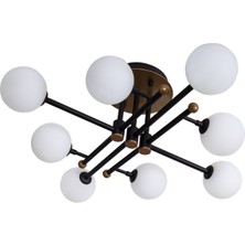 Avonni AV-1958-8E Eskitme Kaplama Modern Avize G9 Metal Cam H: 31 Cm, Wxd: 30X63 cm