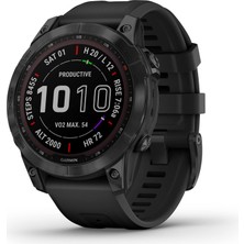 Garmin Fenix 7 Sapphire Solar Şarj Gürültüleri ile Rugged Outdoor Watch With Gps, Touch,black Band