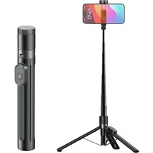 Jmary KT-209 180 Derece Dönebilen Kablosuz Kumandalı Tripod ve Selfie Çubuğu Siyah