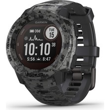 Garmin Instinct Solar, Solar-Powered Rugged Outdoor , Built-In Sports Apps And Health Watch, Graphite Camo