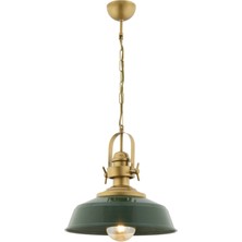 Avonni AV-4106-M44-GREEN Eskitme/Yeşil Boya/Kaplama Modern Avize E27 Metal H: 75 cm, Ø: 35 cm