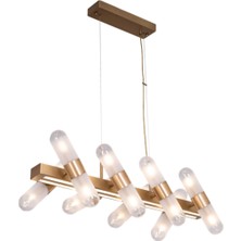 Avonni AV-1937-8E-YM Eskitme Kaplama Modern Avize E14 Metal Cam H: 100 cm, WxD: 50x90 cm