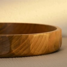 Qua Home Tino Ceviz Ahşap Kase 30X30X7.5 cm