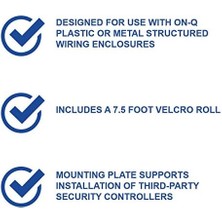 - Onq Yapısal Medya Muhafazası Montaj Plakası, Evrensel Montaj Plakası Tam Genişlik, 7,5 Ft Velcro Rulolu Montaj Plakası, Ürünleri Düzenlemek Için Gömme Duvar Plakası, Siyah, 36490401