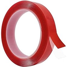Çift Taraflı Bant Şeffaf Silikonlu Su Geçirmez Akrilik Montaj Bandı (5 mt x 10 Mm)