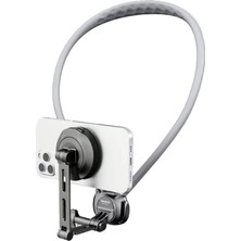 Jmary Mg-03 2in1 Eller Serbest Magnetik Boyun Askılı Telefon Tutucu Siyah
