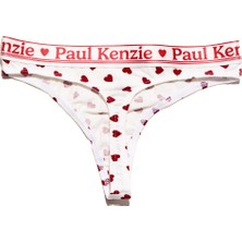 Paul Kenzie Valentine Collection - Kadın String Külot - Burgundy Hearts