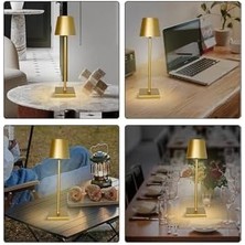 Taşınabilir Şarjlı Masa Lambası Dimmerli Dekoratif Istanbul Dokunmatik Sunum Lambası