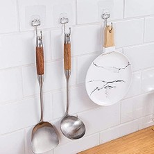 Banyo Için Krom Güçlü Yapışkan Kancalar,yapışkanlı Askılar,mutfak,ev Ofis Için Duvar Askıları 3 Adet