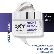 Night Bloom Cream - Yaşlanmaya Karşı Onarıcı Gece Kremi - Soft Touch - Hyaluronic Acid + Shea Butter + Collagen - Cam Kavanoz 50 ml