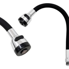 Siyah Esnek Musluk Başlığı – 360° Döner, 2 Kademeli Su Akış Ayarlı, Her Musluğa Uyumlu, Su Tasarruflu Mutfak Aparatı