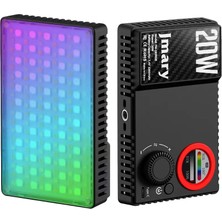 Jmary FM-180RGB Rgb LED Telefon-Kamera Üstü Aydınlatma Işığı 20W Siyah
