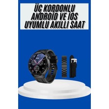 Nemere İthalat Amoled Ekran Akıllı Saat Üç Kordonlu Ios Android Uyumlu Nemere Ithalat