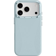 iPhone 17 Pro Max Uyumlu Kılıf M-Safe Şarj Özellikli Çizgili Udemos Freedom Serisi Kapak Mavi