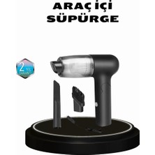 Nemere İthalat Taşınabilir Vakumlu Araç Süpürgesi – Katlanabilir Sap, Yıkanabilir Filtre, 120W Motor Nemere