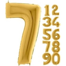 7 Rakam Balon Folyo Altın Sarısı 16 Inç