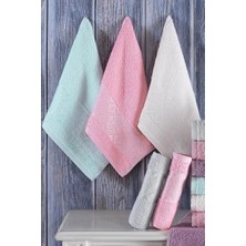 Tekstil | 12'li 30X50 cm El ve Yüz Havlu Seti | Mutfak Havlusu Renkli