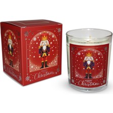 – Kurşun Asker (Nutcracker) Tasarımlı Mum, Kırmızı Renk Temalı, 135 G Doğal Bio, 40 Saat Yanma Süresi, Cam Kavanoz, Şık Bristol Kutulu, Yılbaşı Koleksiyonu Hazır Hediye