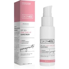 SKIN401 SPF50+ Pink Tone Up Sunscreen Pembe Ton Eşitleyici Güneş Kremi 50 ml