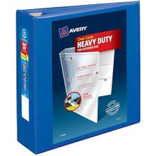 (7.6cm, Blue) - 7.6cm Heavy Duty View 3 Ring Binder, One Ezd Ring, Holds 22CM x 28CM, 1 Blue Binder (79811)