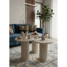Future Decor Home 3lü Bohem Sehpa Mantar Sehpa