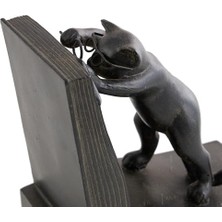 Deco Polystone Kedi Kitap Desteği Için Çift Kitap LOVERS-(44690)