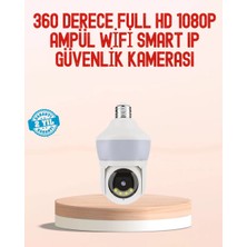 Nemere İthalat 360° Full Hd Wi-Fi Akıllı Ampül Kamera Gece Görüşlü Nemere Ithalat
