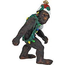 Bigfoot, Yeti Sabta'nın Şapkalı Komik Ağacı Dekorasyonu, Poliresin, Tam Renkli, 7,5 cm