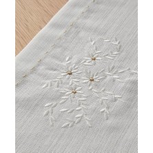 Adelina Polyester Runner 40X140 cm Beyaz-